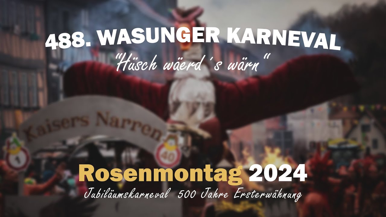488. Wasunger Karneval | Rosenmontag |  500 Jahre Ersterwähnung - UHD 4K