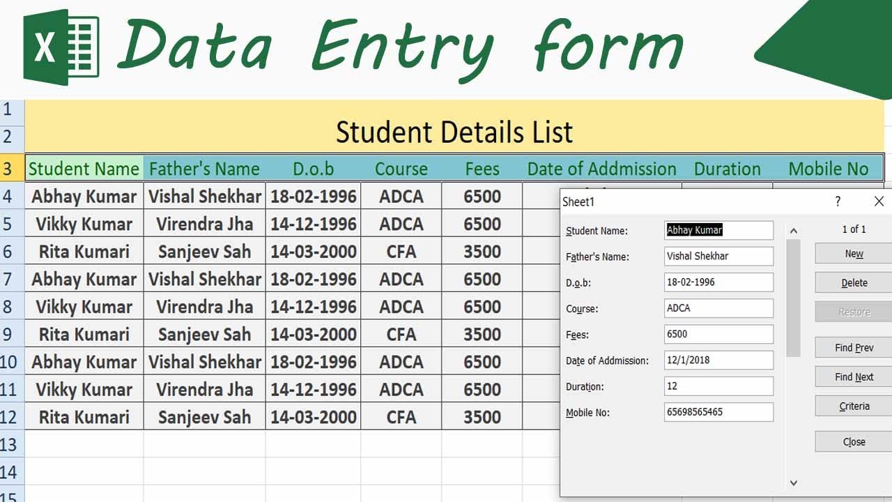 Data Entry Work Complete Tutorial in Excel - How To Do Data Entry in Excel