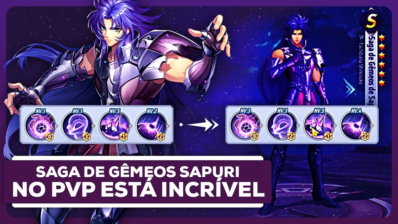 ♊💥 SAGA SAPURIS NO PVP ESTÁ INCRÍVEL - MEU VEREDITO SOBRE O PERSONAGEM ATÉ AGORA !! 💥♊