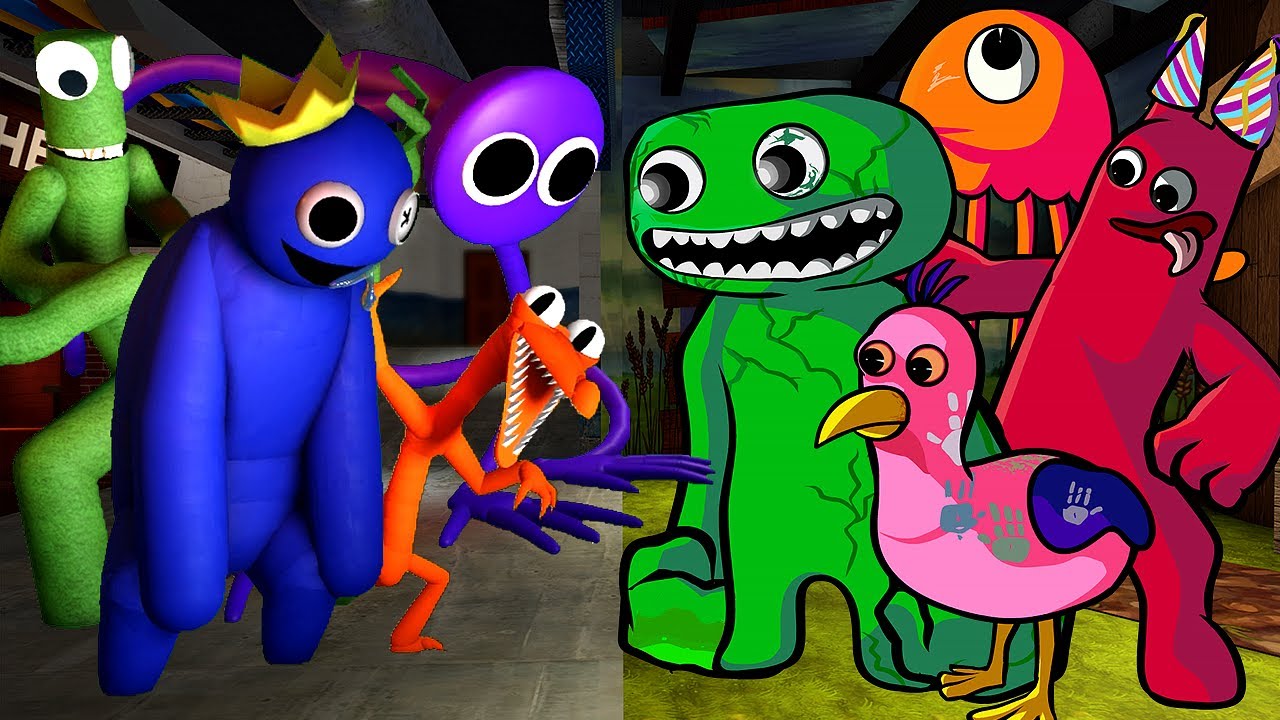 Rainbow Friends VS Garten of Banban 🎶 (FNF Friends To Your End but Garten Banban Characters Sing It)
