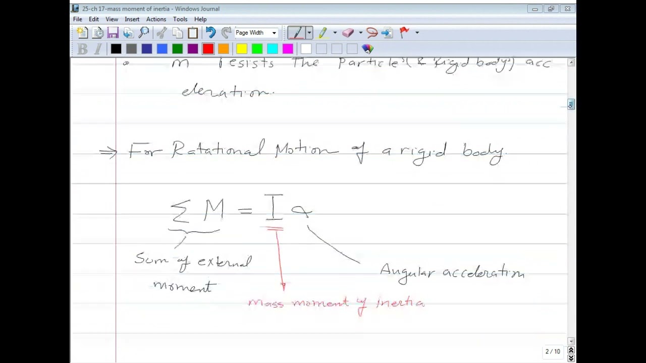 Dynamics (in Arabic)| 13- Ch 17 Mass moment of inertia