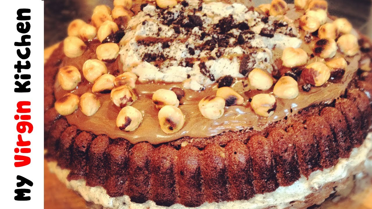 Giant Oreo Nutella Cake - MYVIRGINKITCHEN