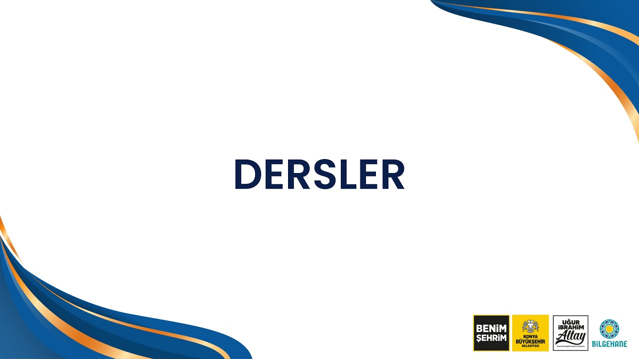 Bilgehaneler Türk İşaret Dili Eğitimi I Ders 25: Dersler