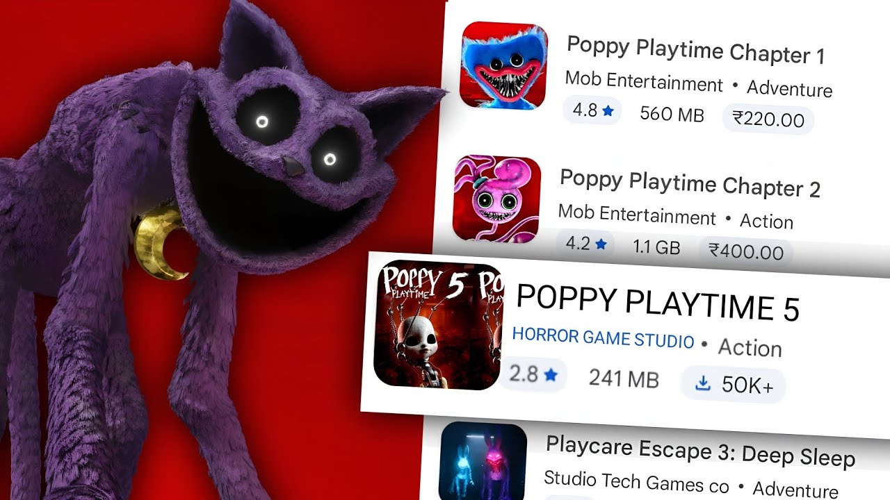 I Found (POPPY PLAYTIME 5 COPY GAME) On Play Store 😨 || VERY SCARY 