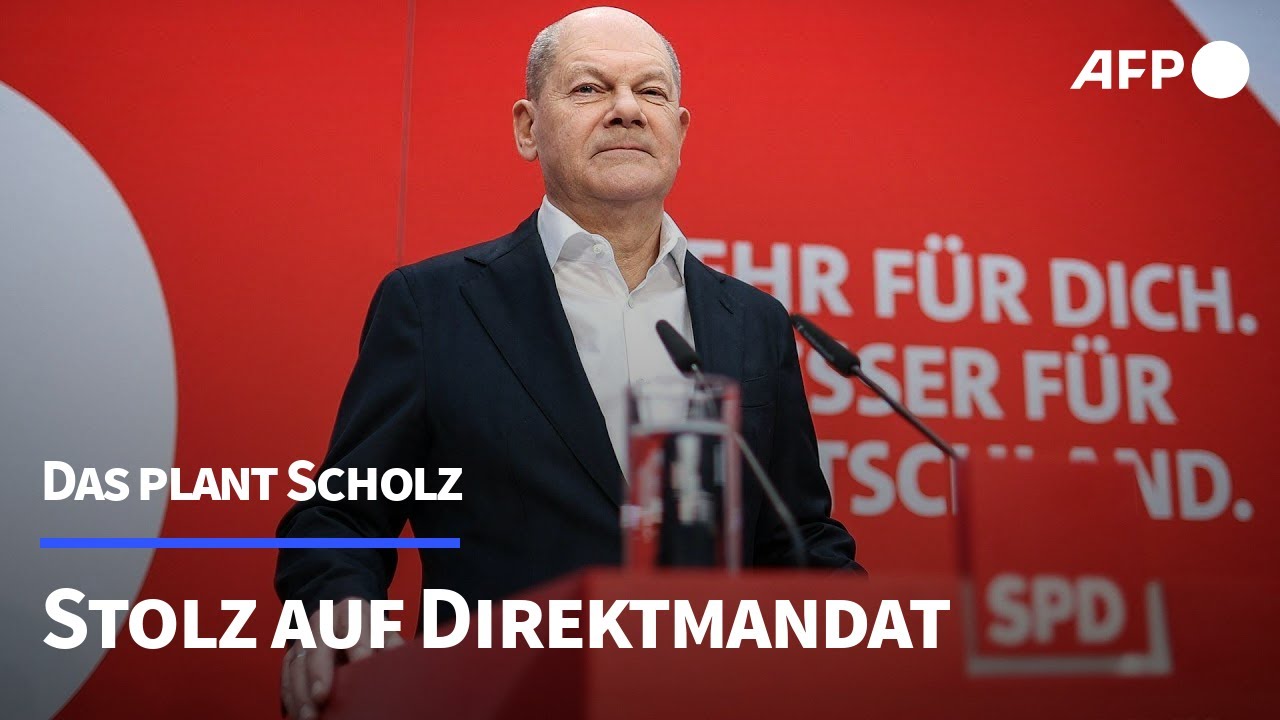 Scholz stolz auf sein Direktmandat im Bundestag | AFP