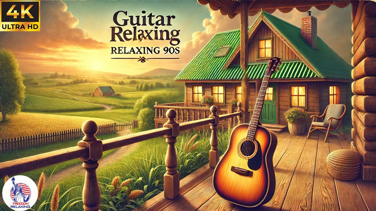 The Most Beautiful America Countryside scenes with Guitar Relax Music Classical Instrumental Freedom