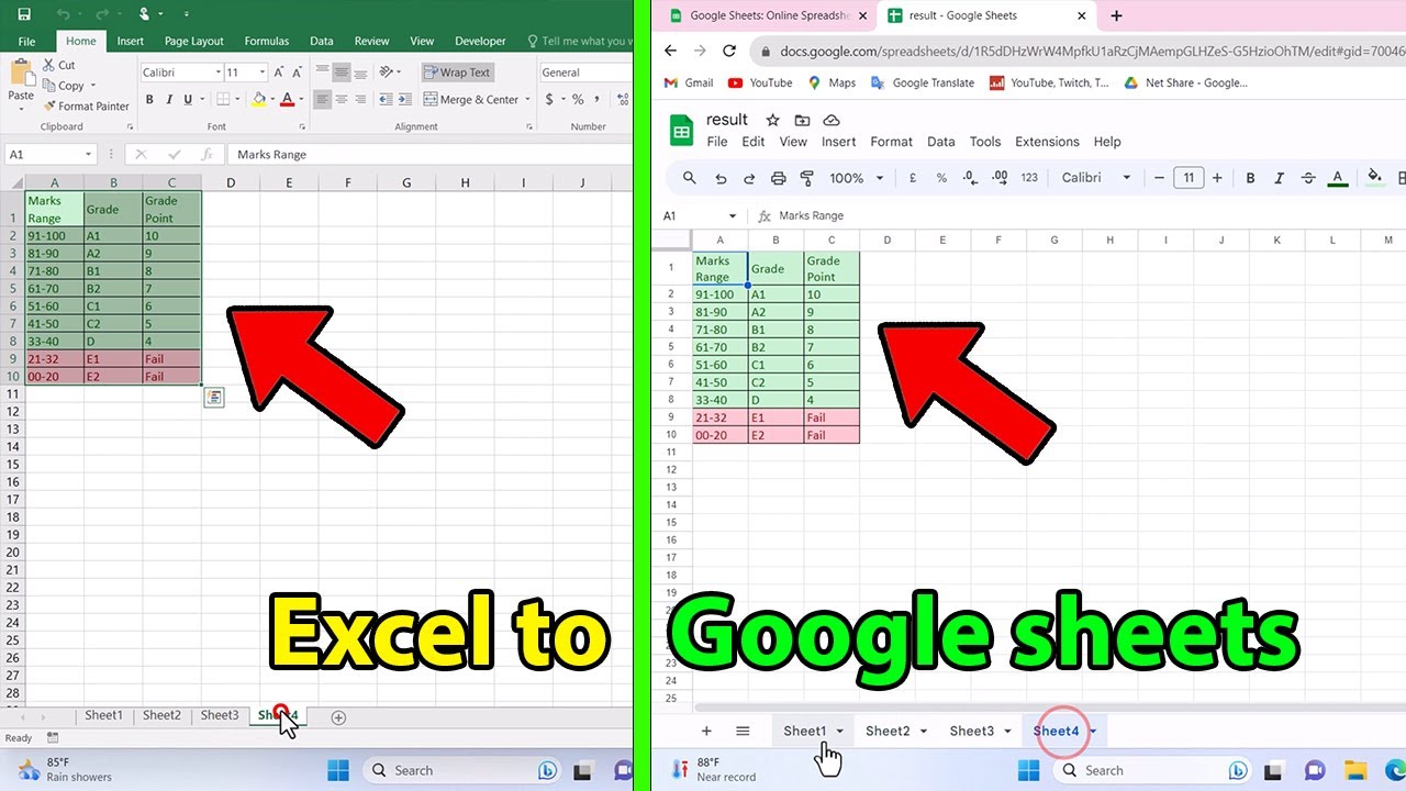 Как преобразовать Excel в Google Таблицу