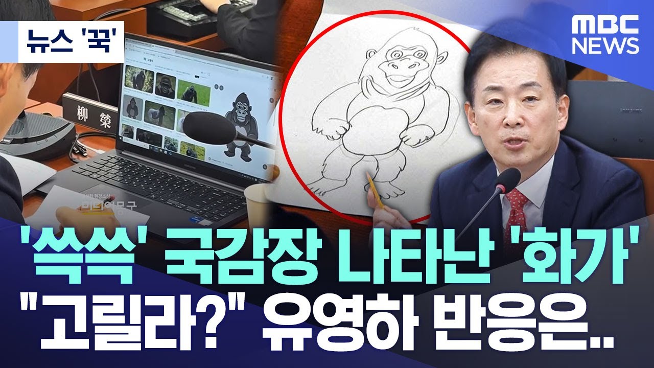 [뉴스 '꾹'] '쓱쓱' 국감장 나타난 '화가' 