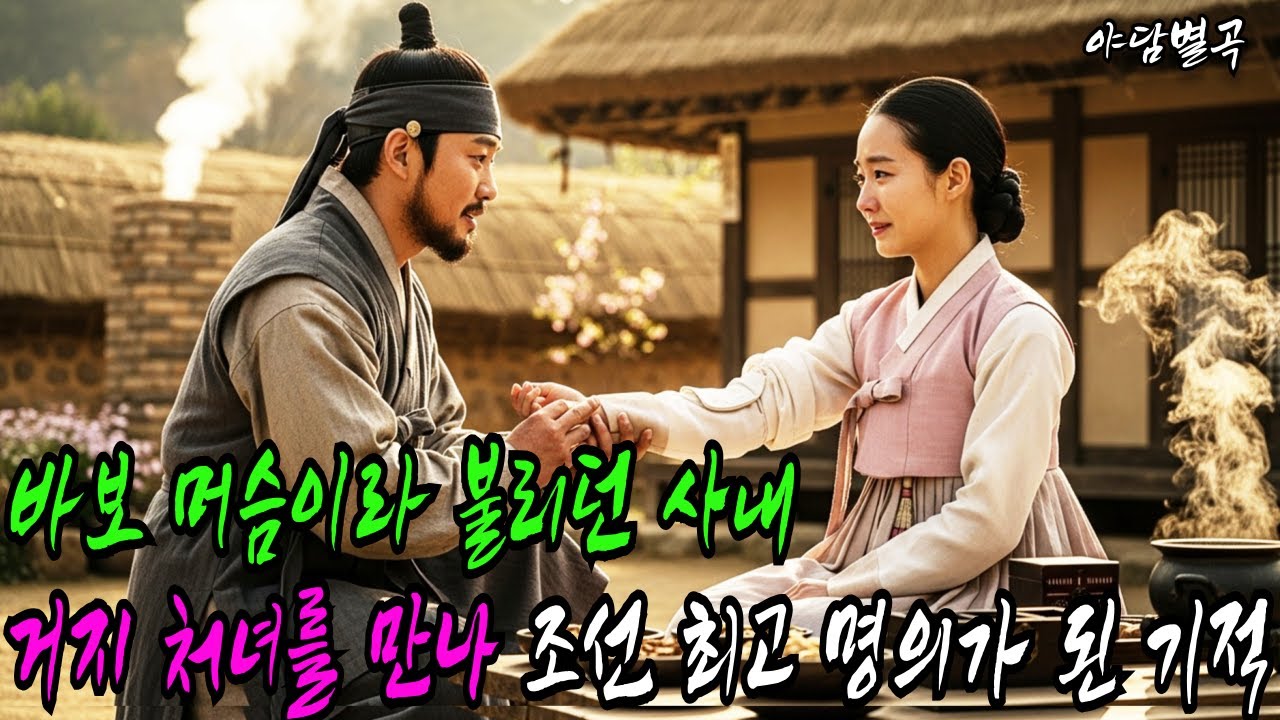 (야담별곡 29화) 바보 머슴이라 불리던 사내, 거지 처녀를 만나 조선의 명의가 된 기적(야담, 민담,설화,조선시대이야기)