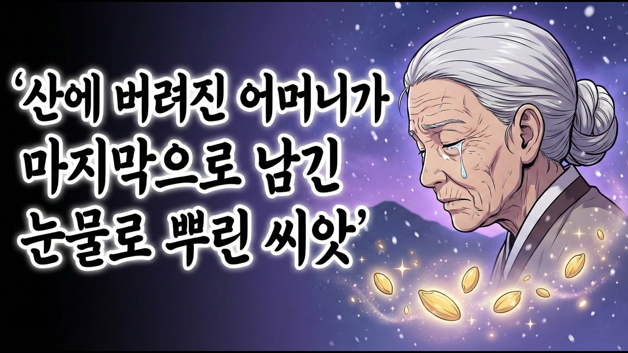 산에 버려진 어머니가 마지막으로 남긴 눈물로 뿌린 씨앗ㅣ옛날이야기ㅣ전설ㅣ민담ㅣ조선시대ㅣ조선야담ㅣ야담ㅣ시니어