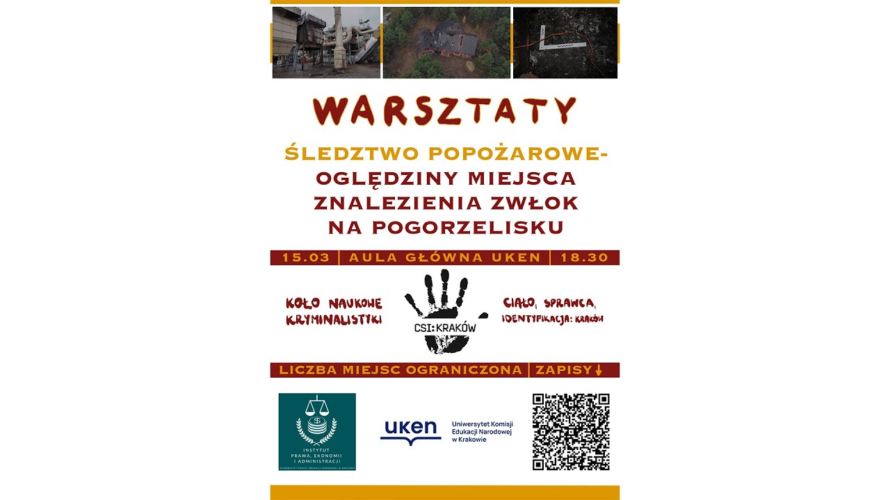 Warsztaty ze śledztwa popożarowego &ndash; oględziny miejsca znalezienia zwłok na pogorzelisku