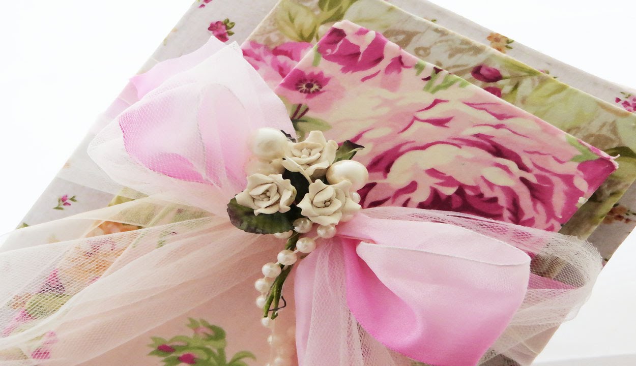 DIY Decoupage Books with Fabric Shabby Chic Teachers Gift