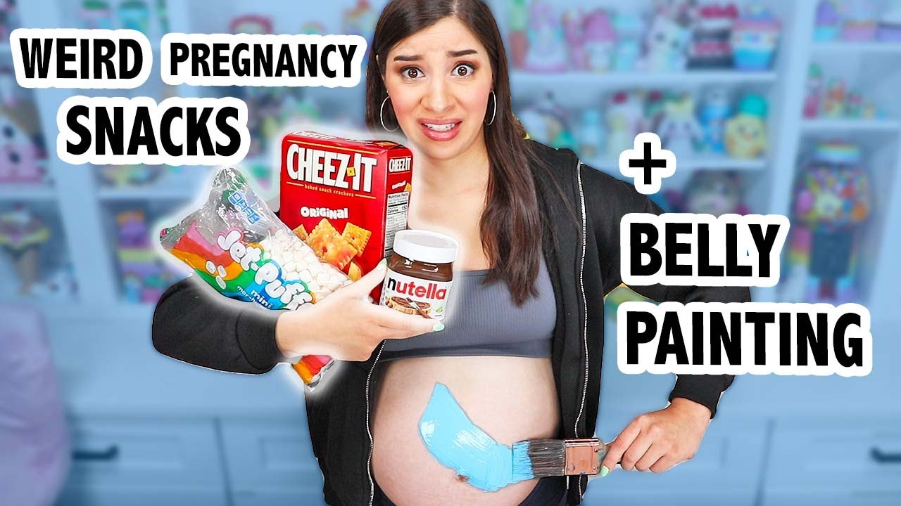 Painting My Belly AND Trying Weird Pregnancy Snacks???