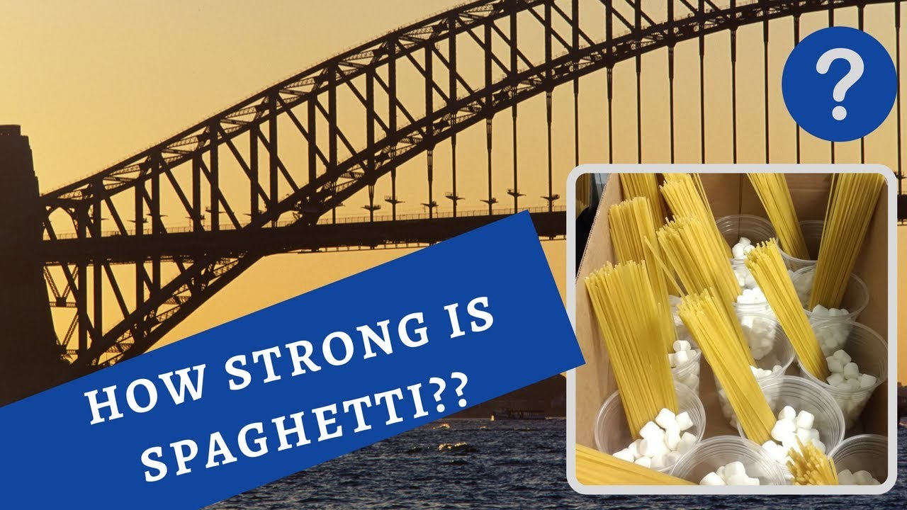 SPAGHETTI BRIDGE! Students design a bridge using ONLY marshmallows and spaghetti