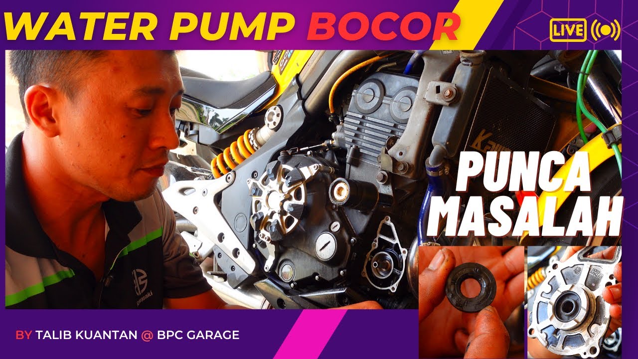 WATER PUMP BOCOR TAPI MINYAK HITAM - KAWASAKI ER6 - MASALAH YANG SELALU TERJADI