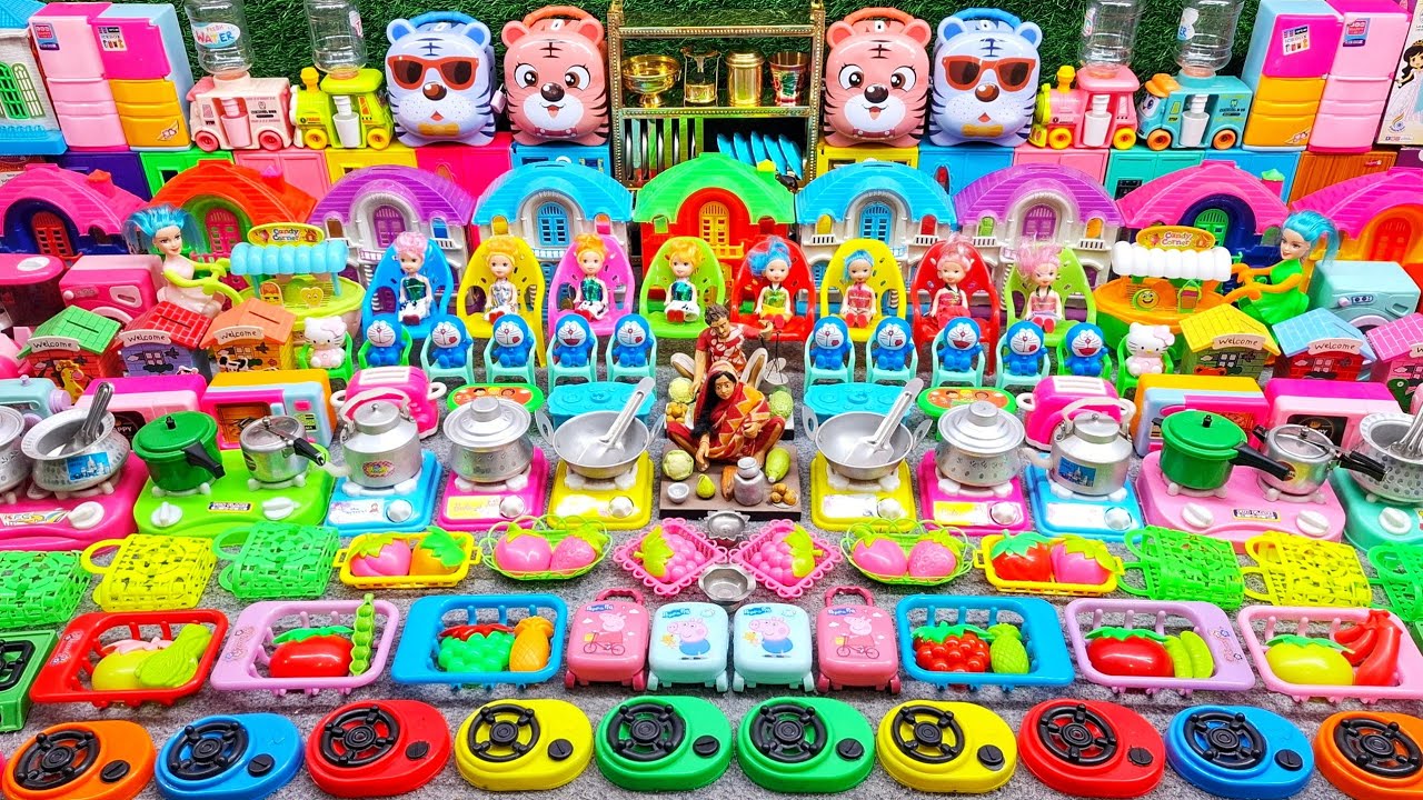 6:50 Minutes Satisfying with Unboxing Hello Kitty Kitchen Set | Mini Steel Kitchen Set Cooking Video