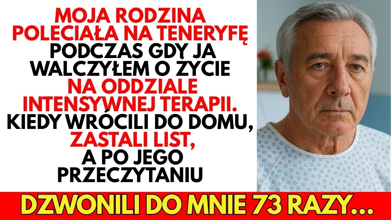 Kiedy leżałem na INTENSYWNEJ terapii, cała moja RODZINA poleciała na Teneryfę…