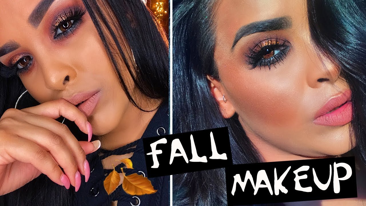 FALL SMOKEY EYE GLITTER GLAM MAKEUP TUTORIAL| NikkisSecretx