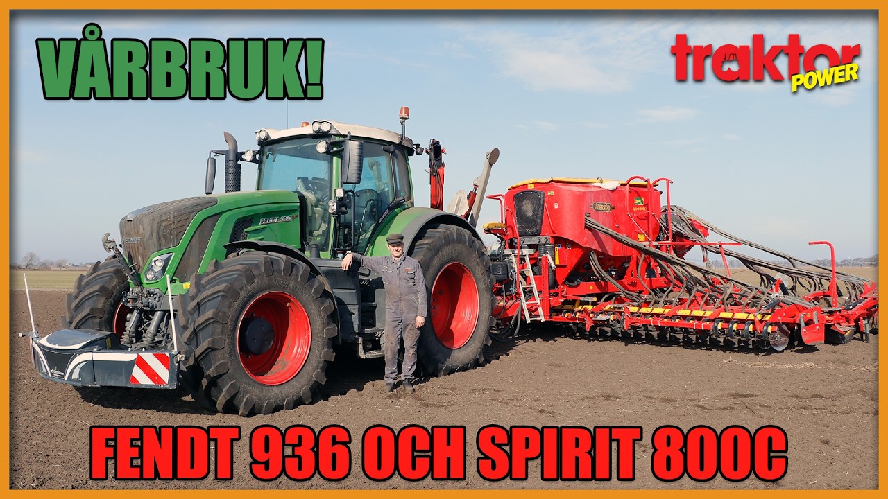 NU ÄR VÅRBRUKET HÄR – Fendt 936 Vario och Väderstad Spirit 800C