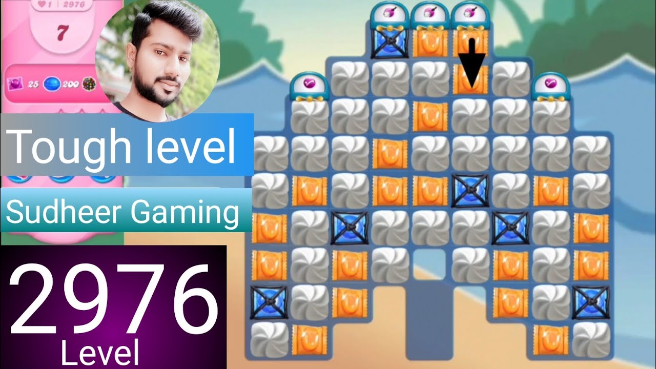 Candy crush saga level 2976 । Tough level । No boosters । Candy crush saga 2976 । Sudheer Gaming