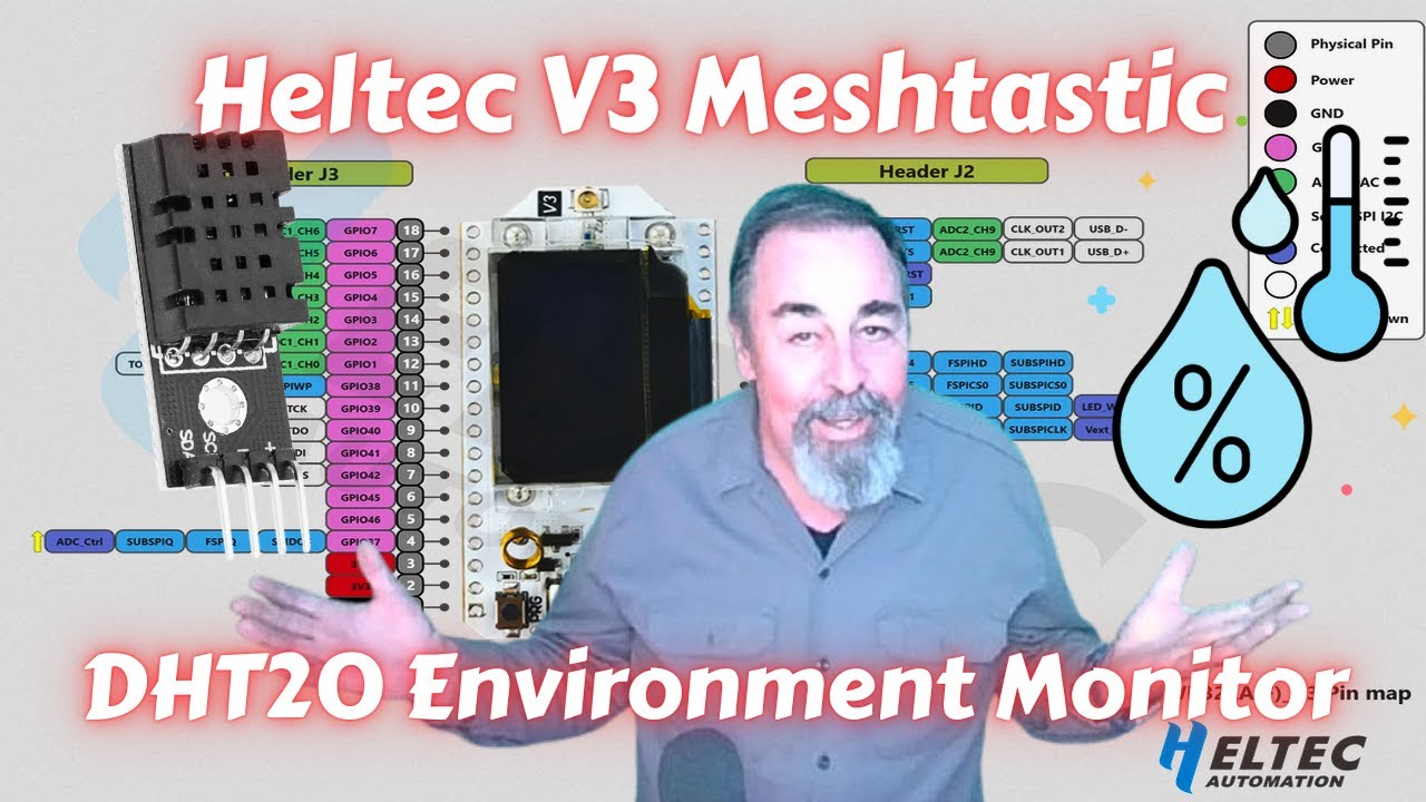 Автономная метеостанция! Meshtastic Heltec V3 + DHT20 (простая пошаговая инструкция)