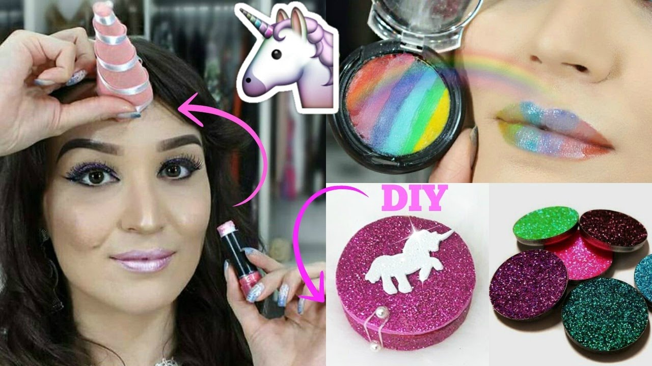 KIT DE MAQUIAGEM UNICÓRNIO + GLITTER PRENSADO SEM ALOE VERA + RECIPIENTE