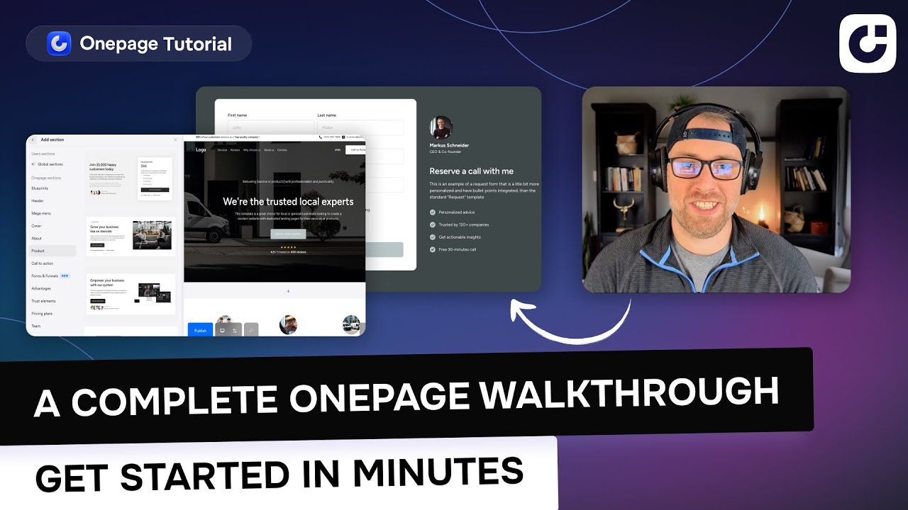 Onepage Full Tutorial and Walkthrough - Build your website and funnel in minutes