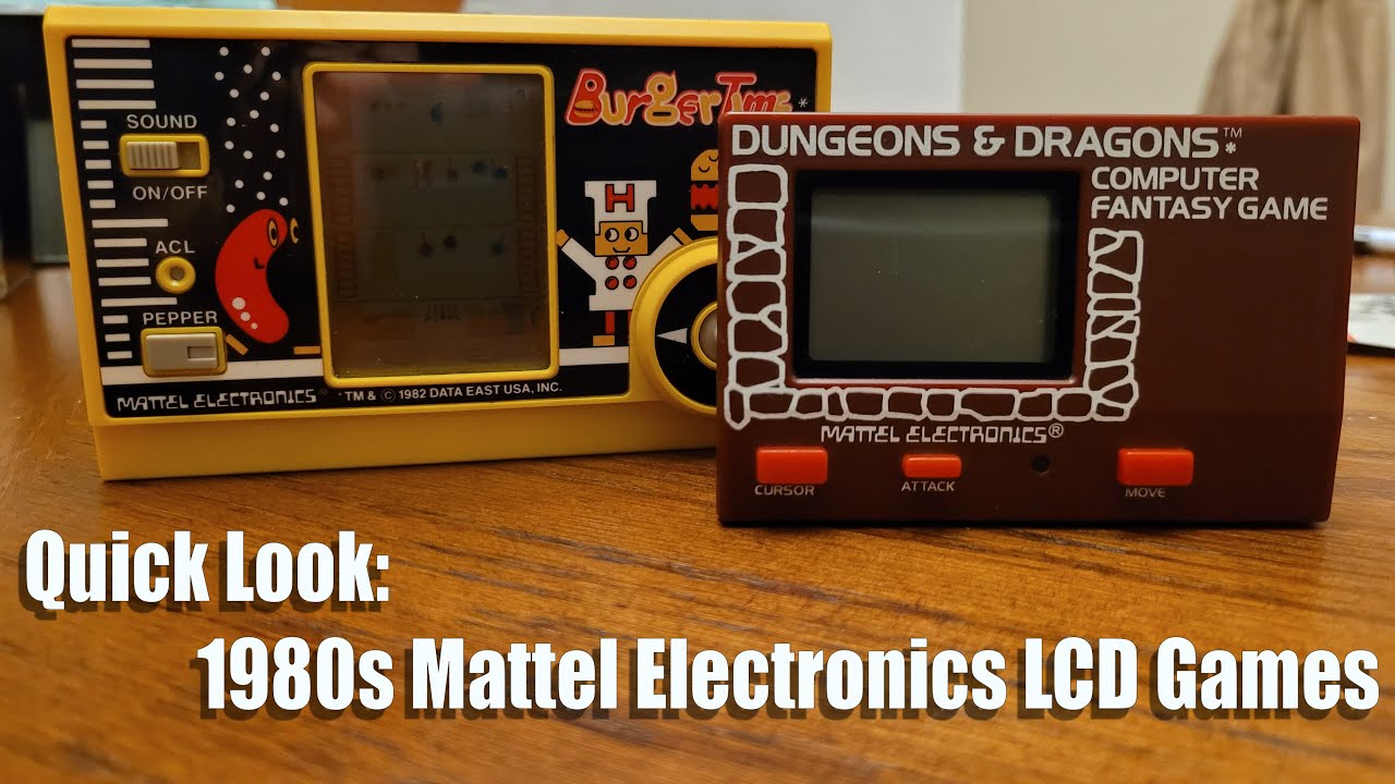 Quick Look: 1980s Mattel Electronics BurgerTime and Dungeons & Dragons LCD Games
