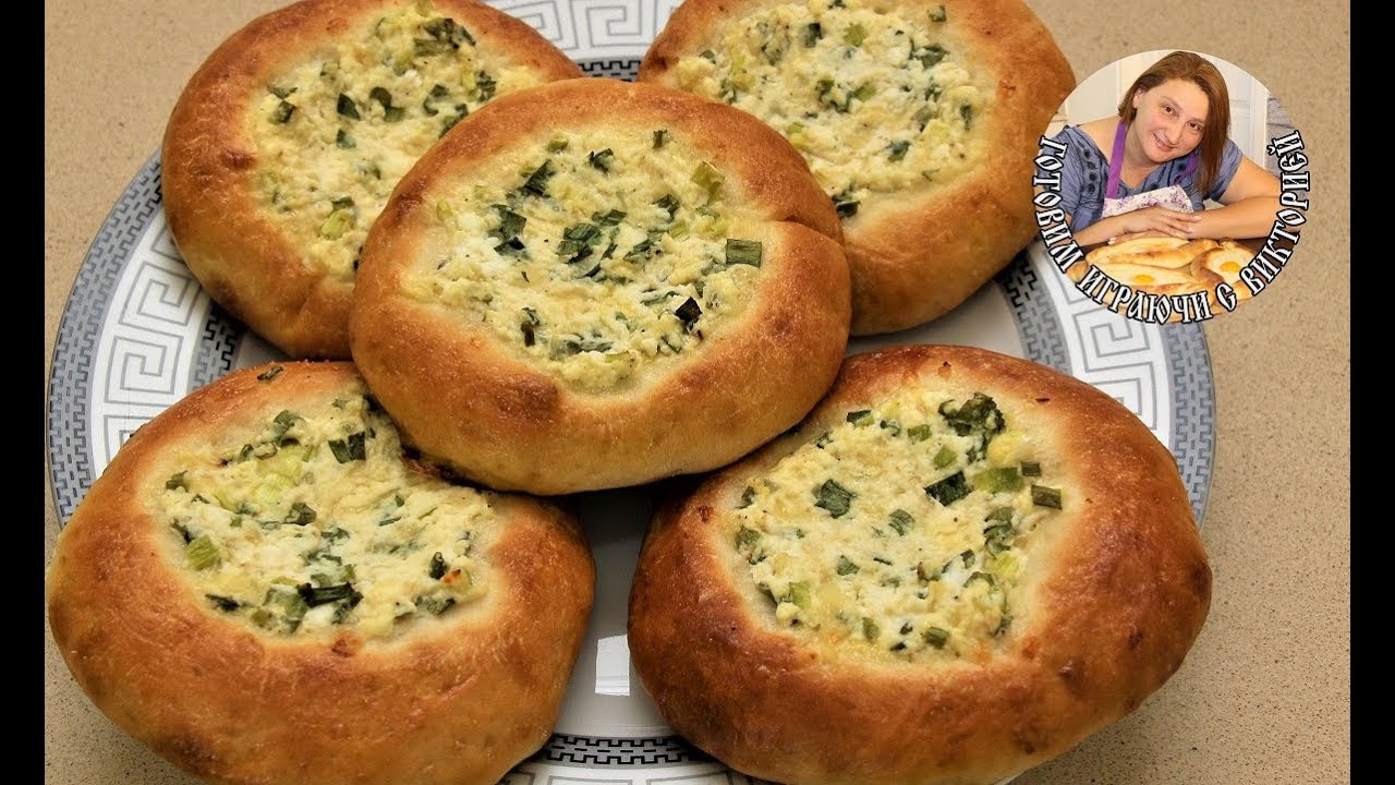 Ватрушки Соленные Сдобные с Творогом и Зеленым Луком. Обалденная Закуска).