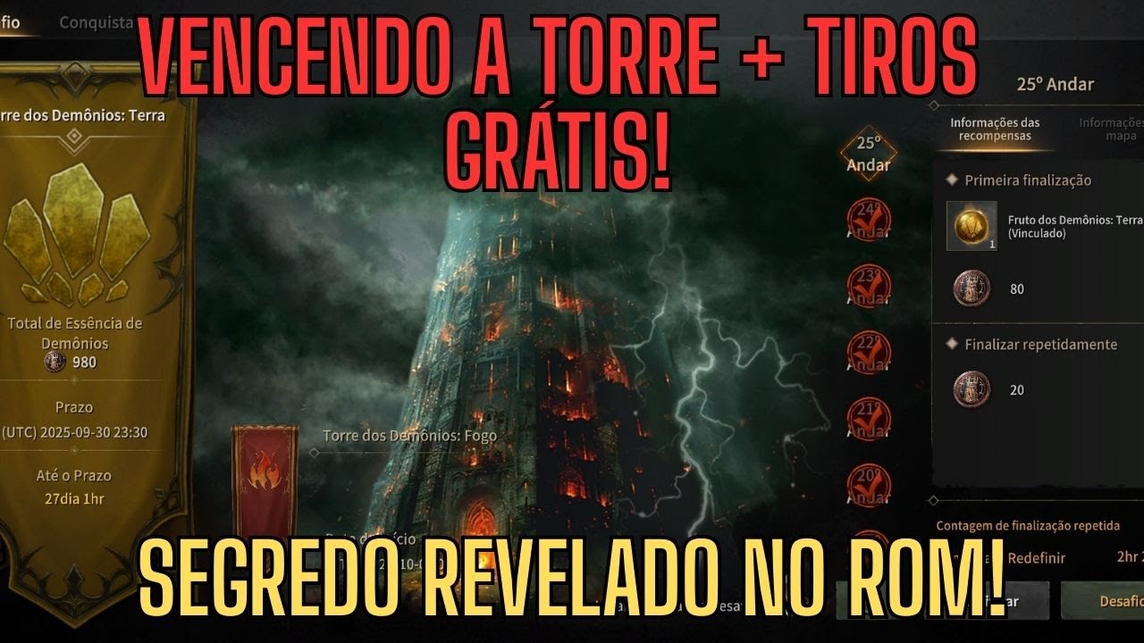 🔥 Como Vencer a Torre do Demônio no ROM Golden Age + Tiros Grátis! 🔥