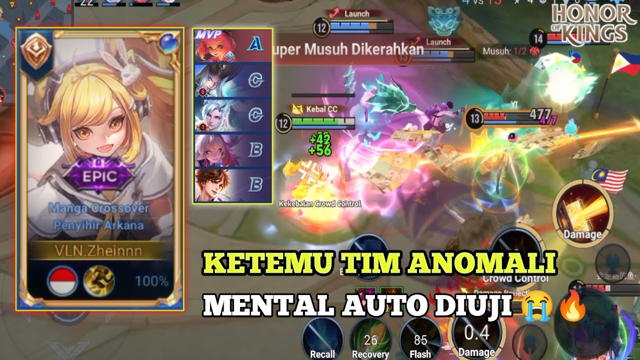 Honor Of Kings (Angela) KETEMU TIM ANOMALI, MENTAL AUTO DIUJI 😭🔥