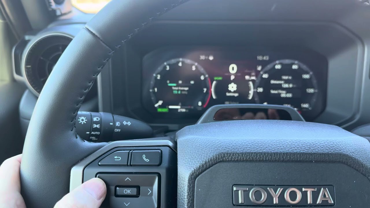 Reset the gas mileage and trip meter in a new Toyota