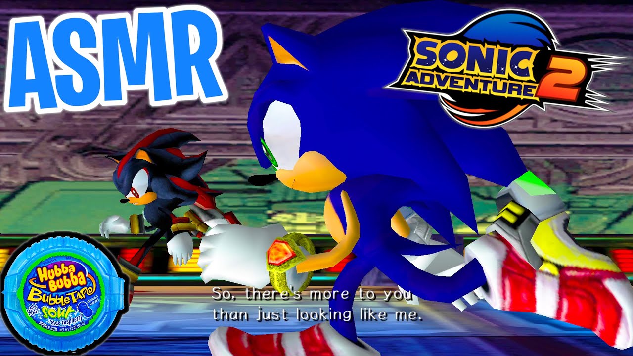 ASMR Gaming 😴 Sonic Adventure 2 Relaxing Gum Chewing 🎮🎧 Controller Sounds + Whispering 💤