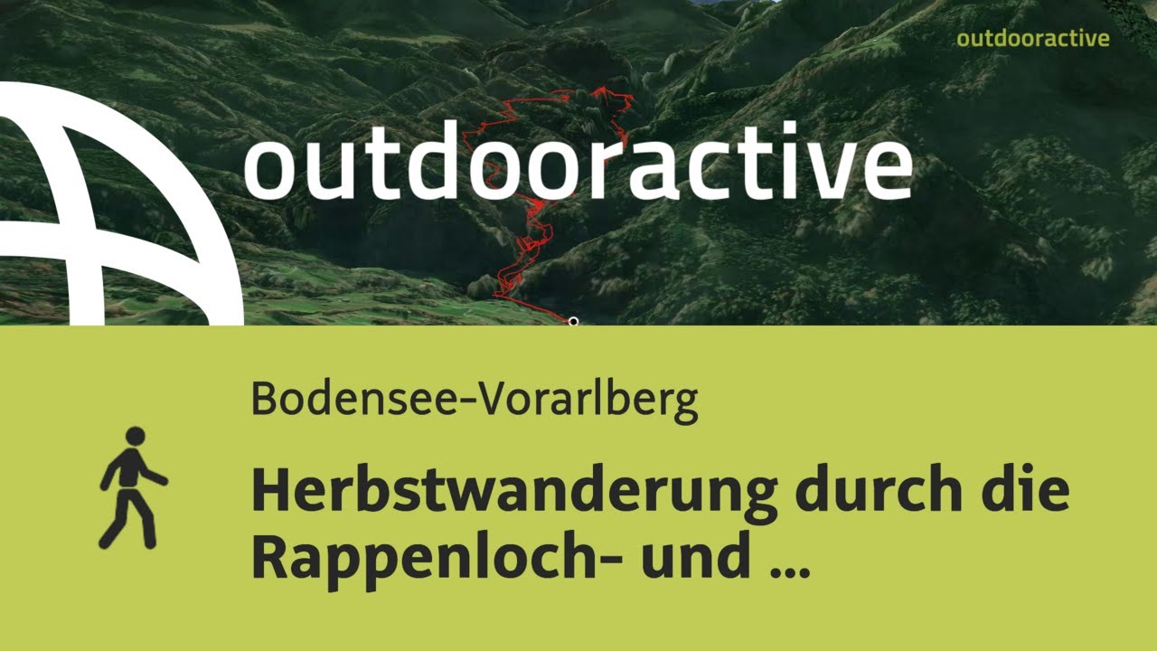 Herbstwanderung durch die Rappenloch- und Alplochschlucht und das 