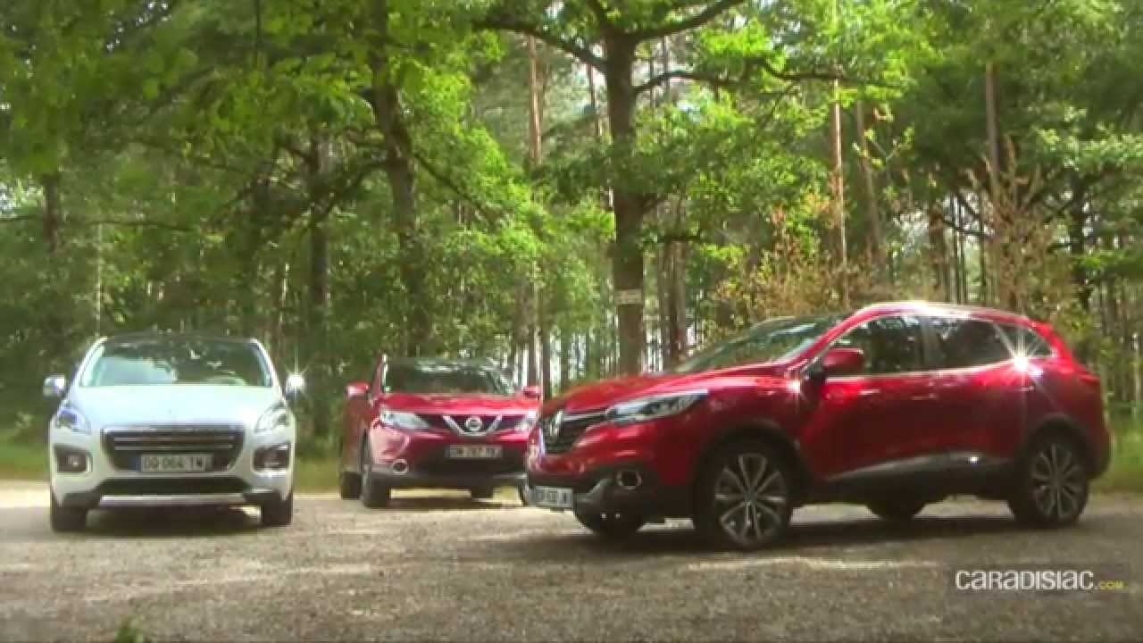 La Renault Kadjar face à ses rivales Peugeot 3008 et Nissan Qashqai