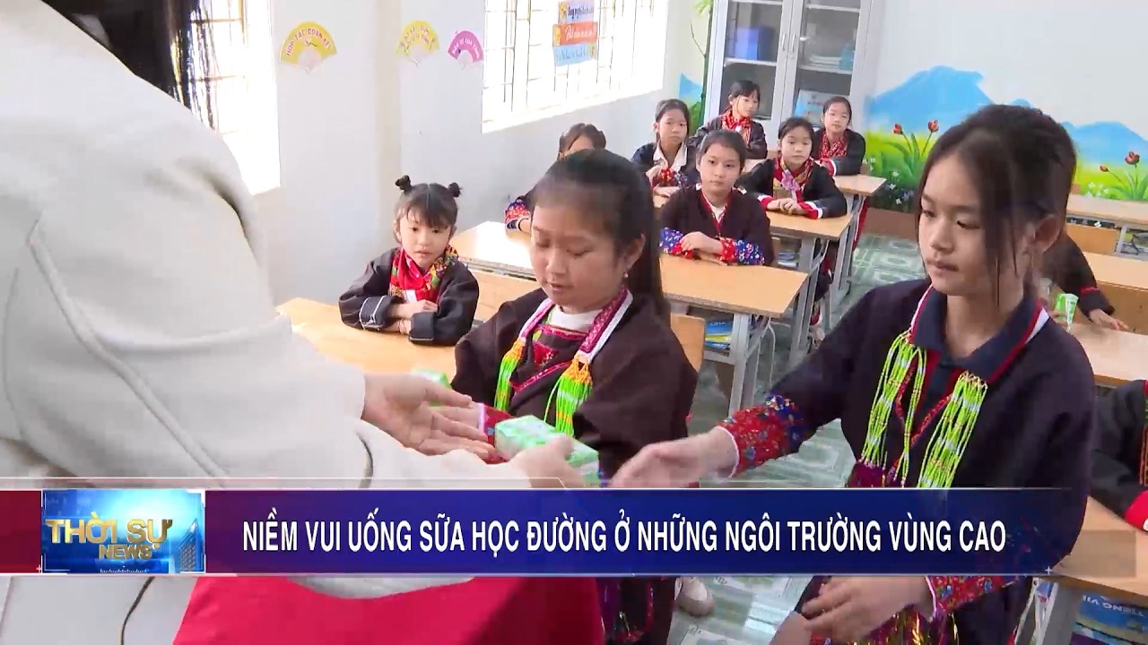 Niềm vui uống sữa học đường ở những ngôi trường vùng cao