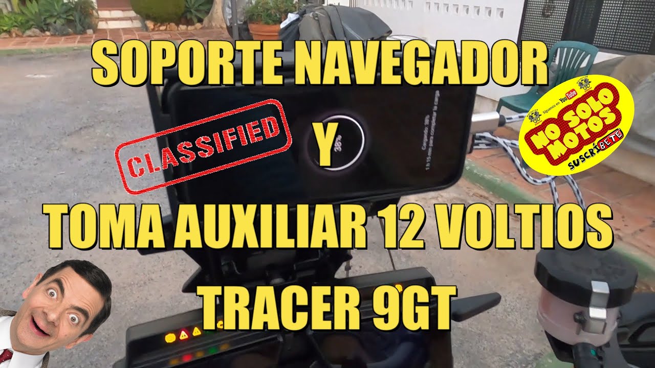 TRACER 9GT MONTAJE SOPORTE DEL GPS/MOVIL Y TOMA AUXILIAR DE 12 VOLTIOS A QUEDADO INCREIBLE