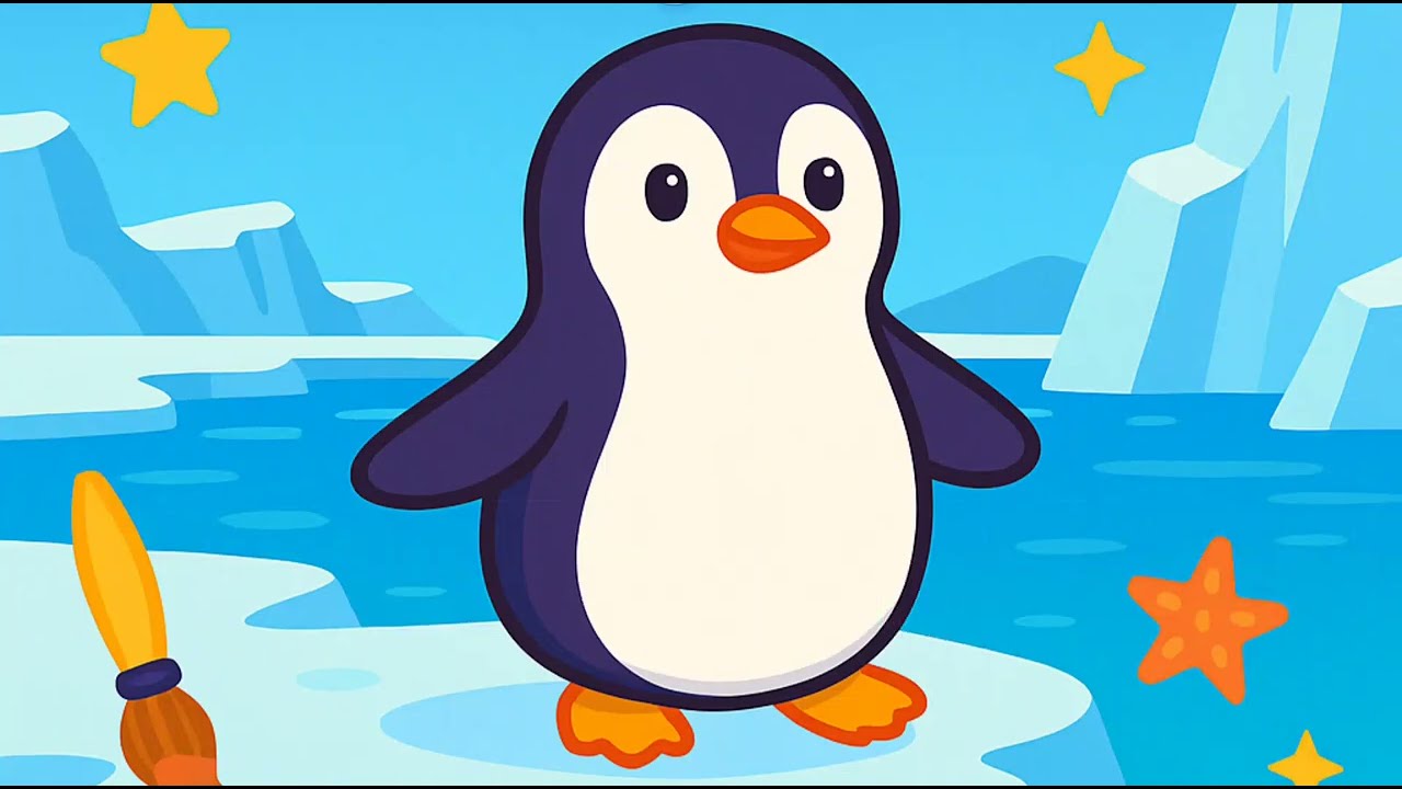El Pingüino Viajero. Video interactivo para niños