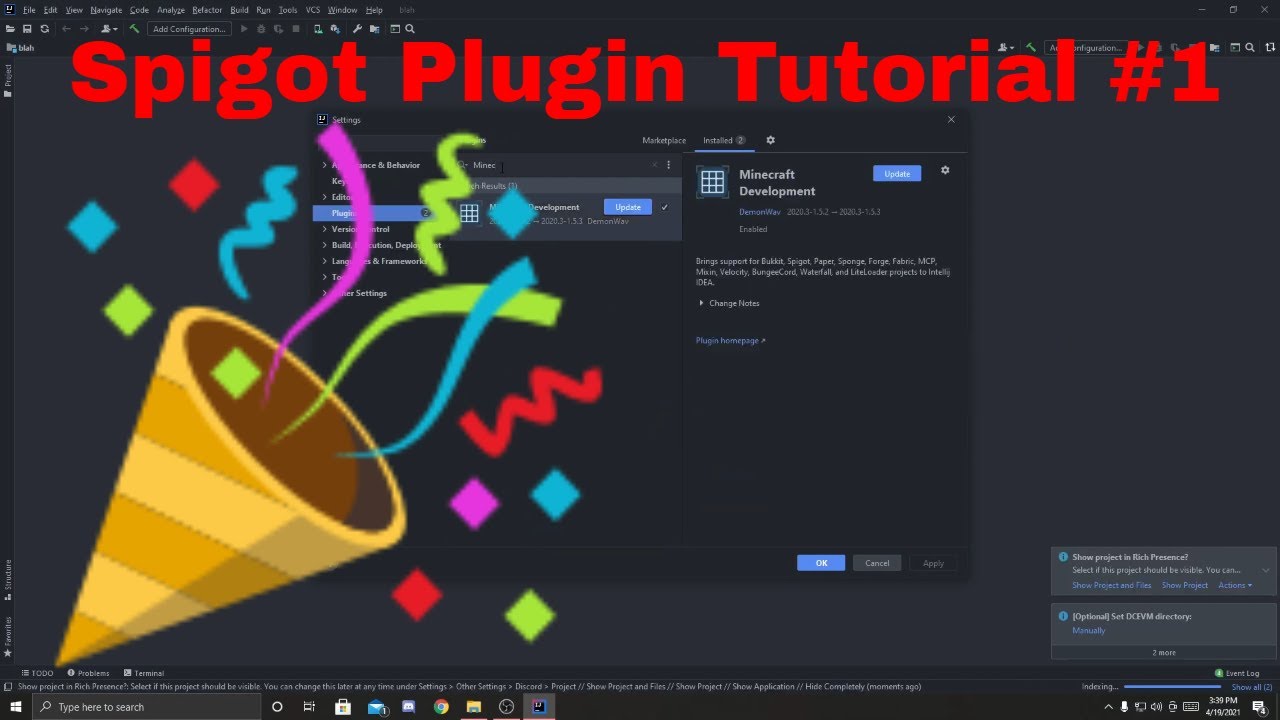 Spigot Tutorial - Installing IntelliJ Idea - Part 1