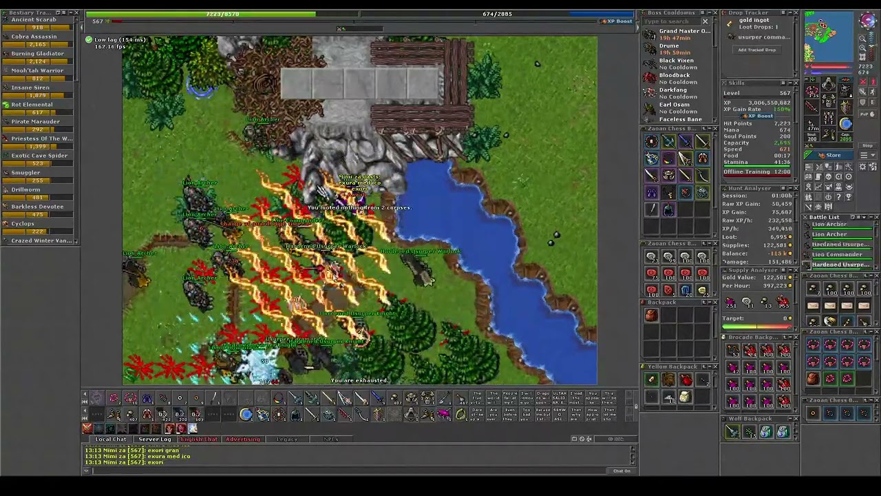 TIBIA - 567 ELITE KNIGHT (DRUME SOLO) HOW TO KILL DRUME SOLO AS A EK!