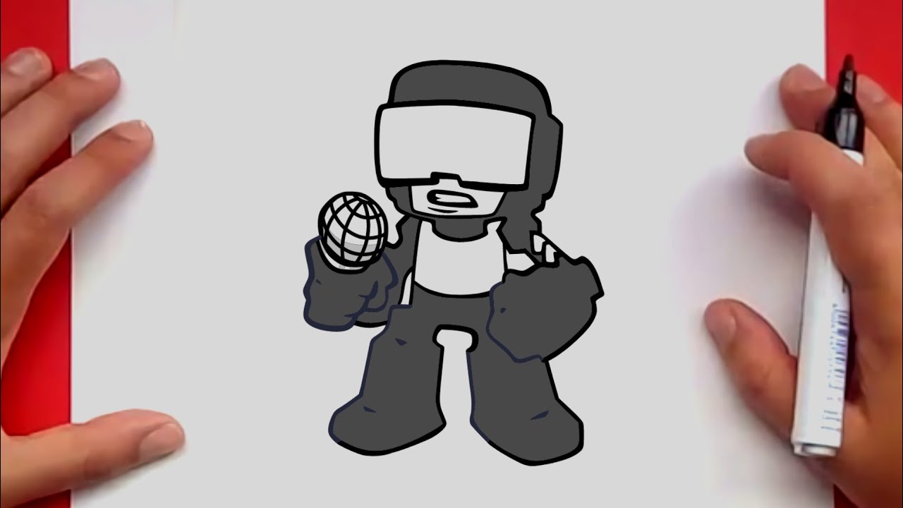 How to Draw TankMan from Friday Night Funkin