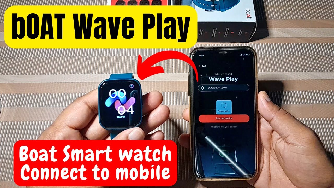How to connect boat wave play smart watch to mobile | Boat crest smartwatch connect to phone