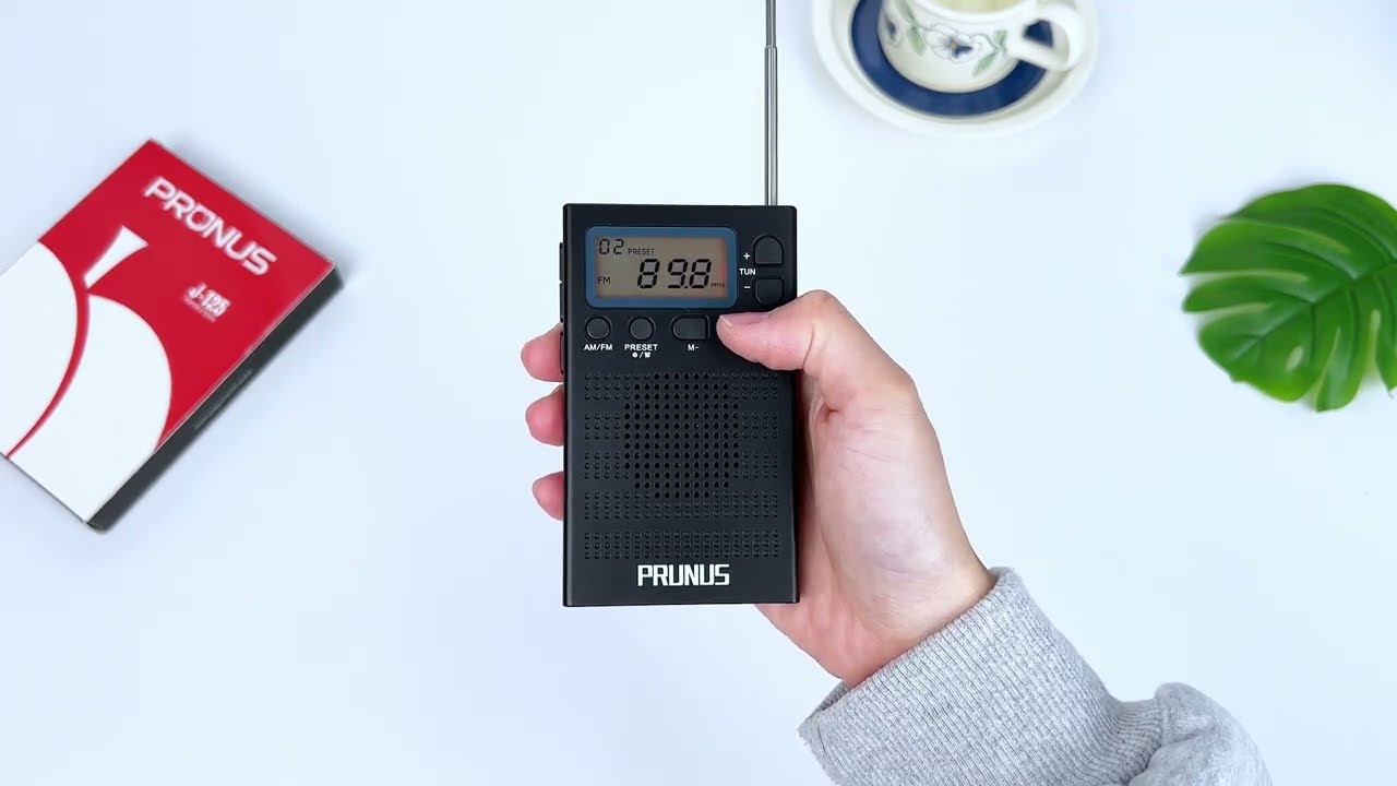 PRUNUS J-125 Pocket Radio AM FM, Digital Radio Battery Operated with Preset, Walkman Portable Radio