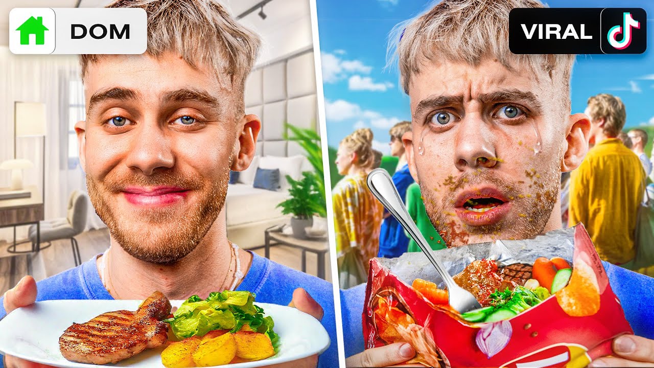 VIRALOWE JEDZENIE HIT czy KIT?! (Kebab w chipsach, UFO Burger, Buldak, Dubajska Czekolada)