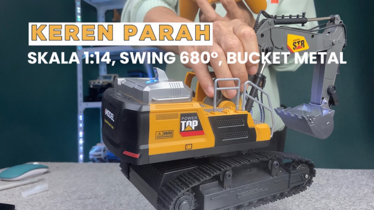 300 Ribuan Doang Cuy! RC Excavator STR Skala 1:14 Bisa Swing 680°