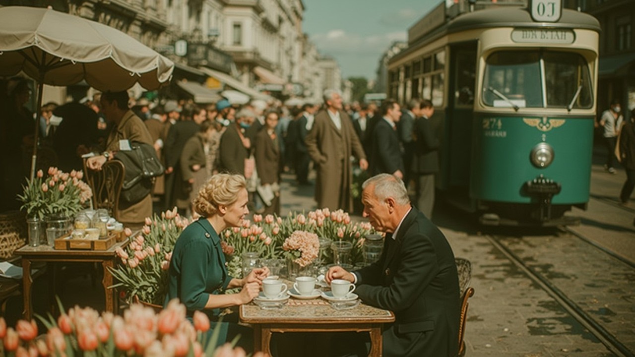 Мечты зимнего кафе 1950-х