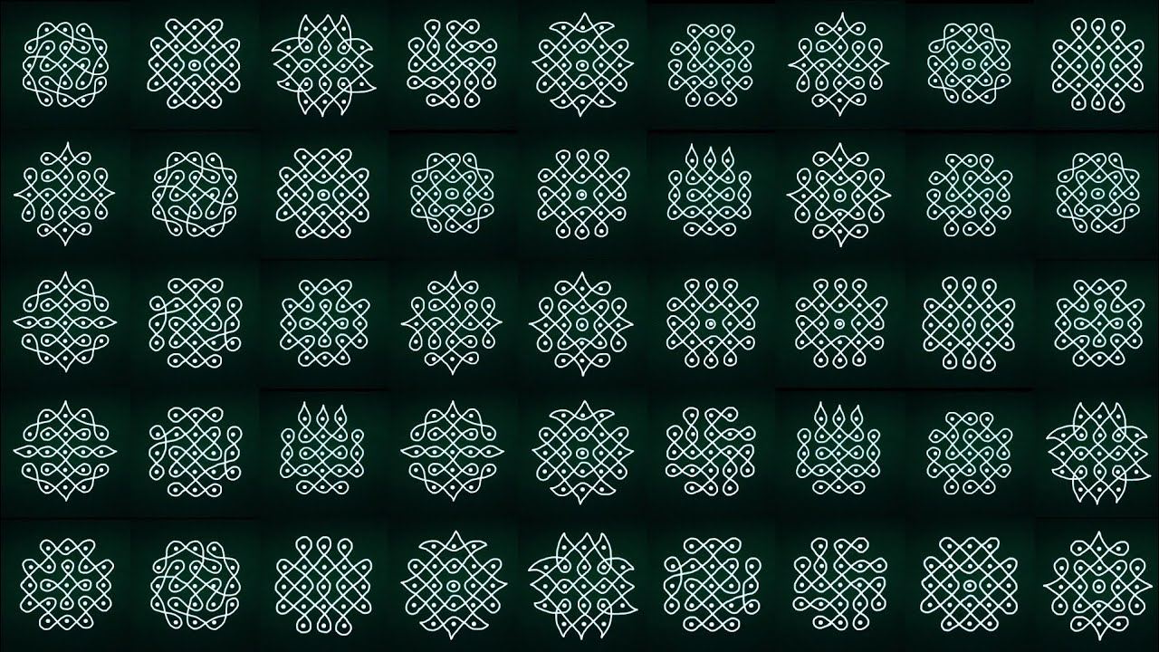 5-3-3 dots kolam collection| kambi kolam| sikkukolam| muggulu| simple kolam