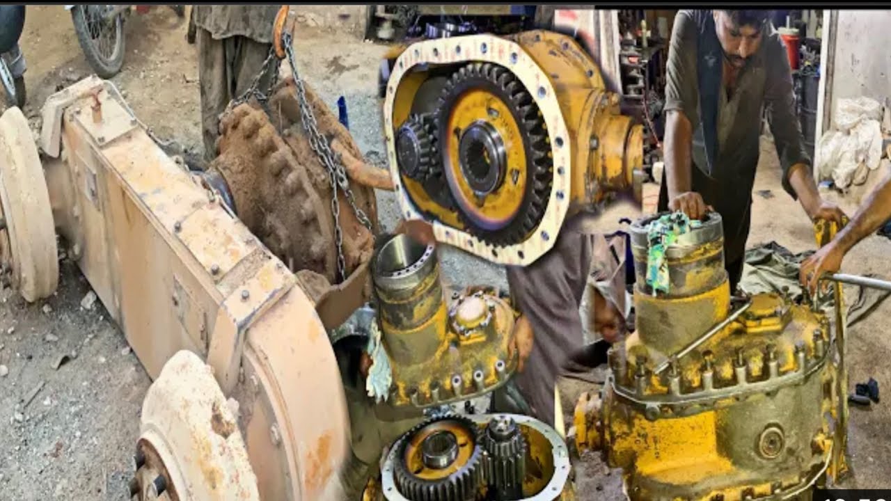 Fully Destroyed Grader Differential Gear Rebuilding / Restore and Repair Komatsu Grader Diff Gear