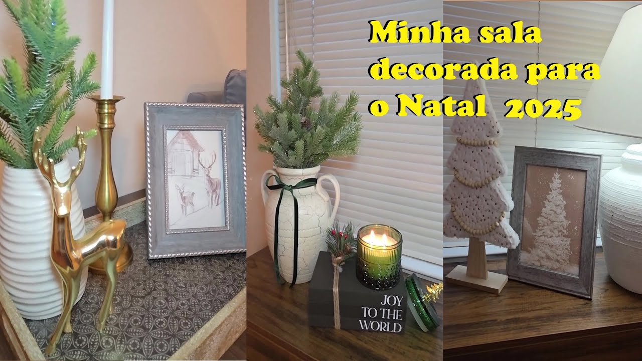 Sala decorada para o Natal 2025