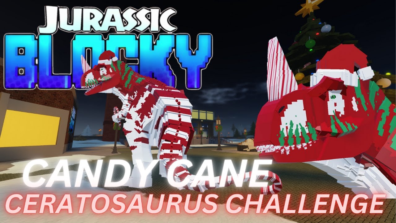 Испытание «Леденец-трость: Цератозавр» в Jurassic Blocky